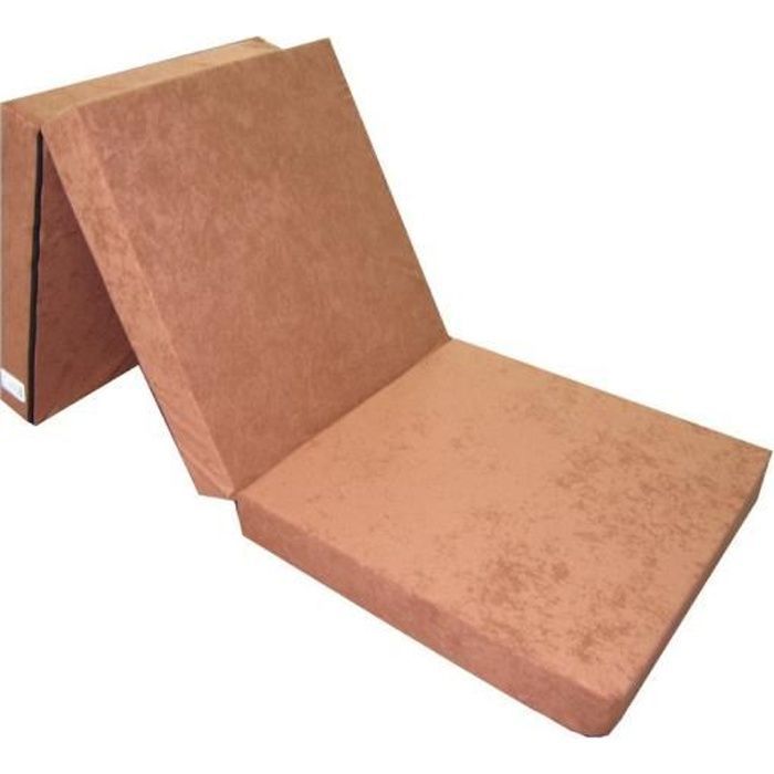 Opvouwbare futonmatras - NATALIA SPZOO - Lichtbruin - Eenpersoons - 8 cm