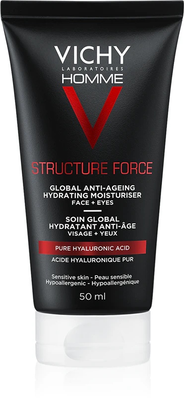 „Vichy Homme Structure Force“ raukšles stangrinamasis kremas su hialurono rūgštimi
