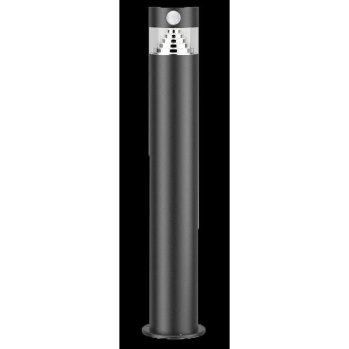 Zonnebollard - GALIX - G4585C - Hoge helderheid - Roestvrij staal met bewegingssensor - H50 cm - 150 Lumen