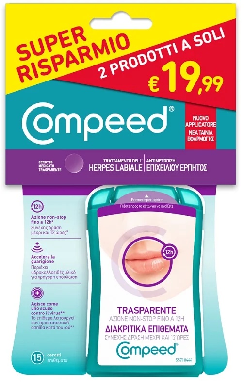 COMPEED Compeed Double Pack pour les boutons de fièvre avec technologie hydrocolloïde