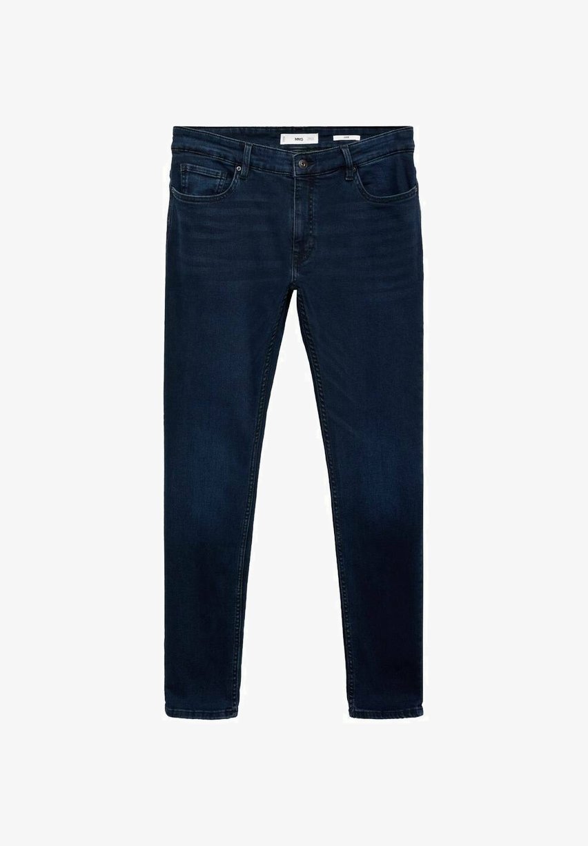 Jeansy Mango Slim fit - ciemnoniebieskie