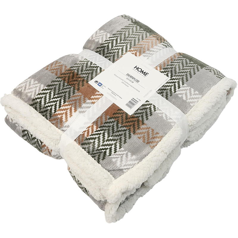 Hem Sherpafilt 130x160 cm rutig beige