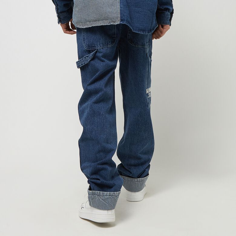 OG Stripe Block Denim Baggy Workwear Pants