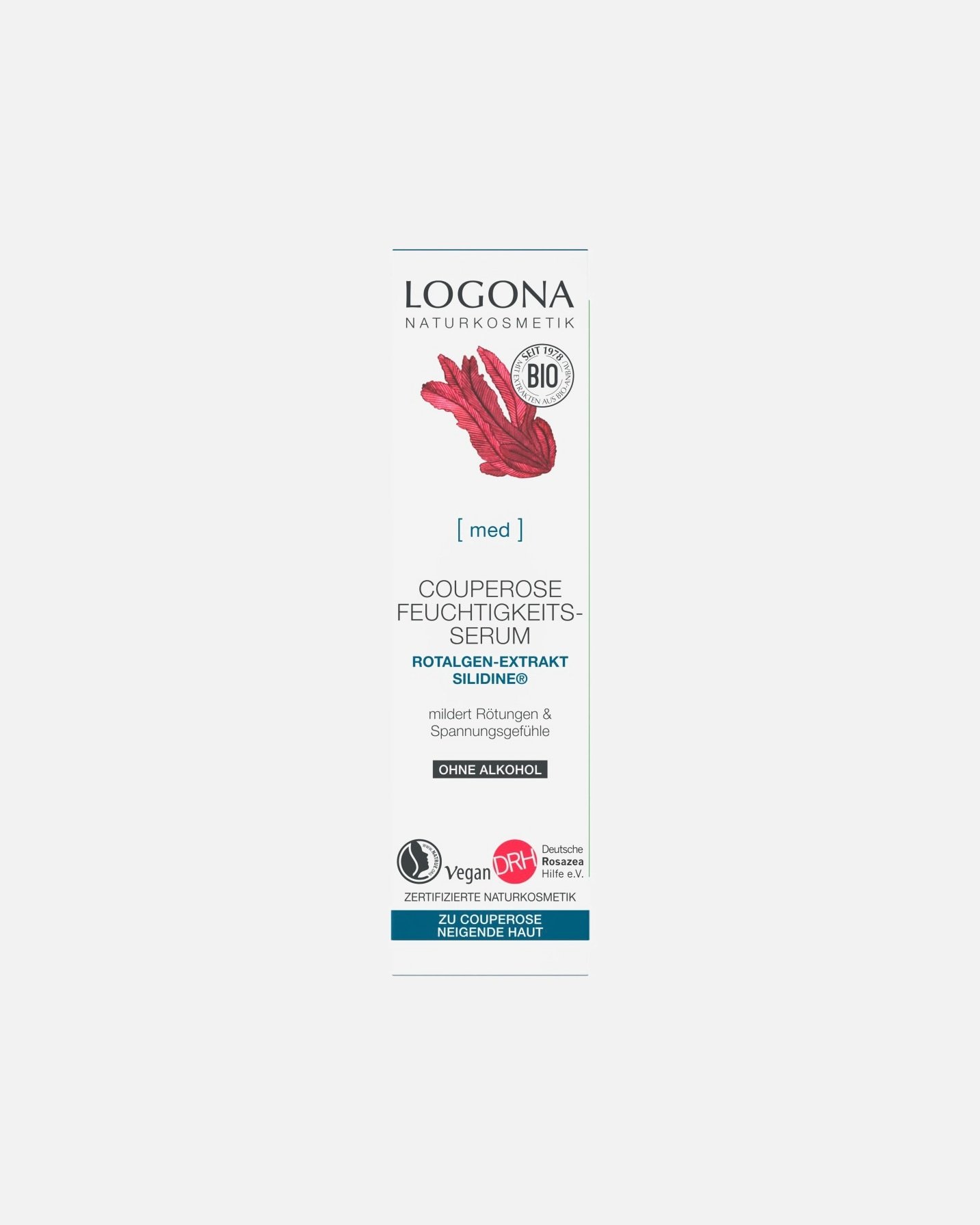 Hydratačné sérum Logona Medium s extraktom z červených rias a kuperózy SILIDINE® - 30 ml