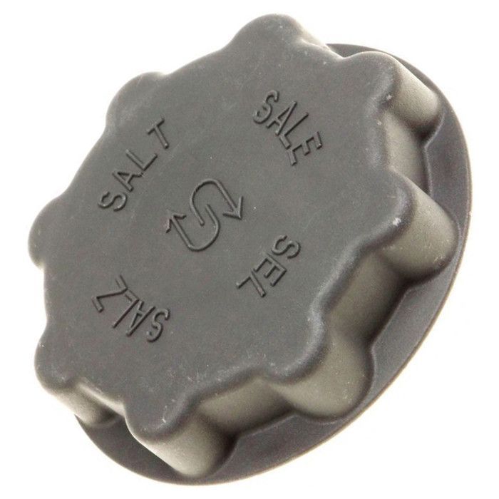 Original salt container cap for WHIRLPOOL, ARISTON HOTPOINT, BAUKNECHT, and KITCHENAID dishwashers (part number C00386599)