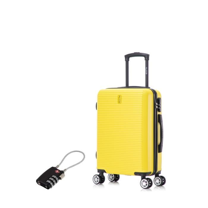 Valise Cabine 55x35x25cm | Valise CELIMS Weekend | ABS | Cadenas | 4 Roues 360 | Jaune