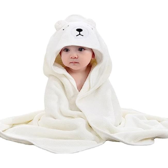 Toalla con capucha para bebé, capa de baño para bebé, toalla de baño suave para bebé con paño de baño