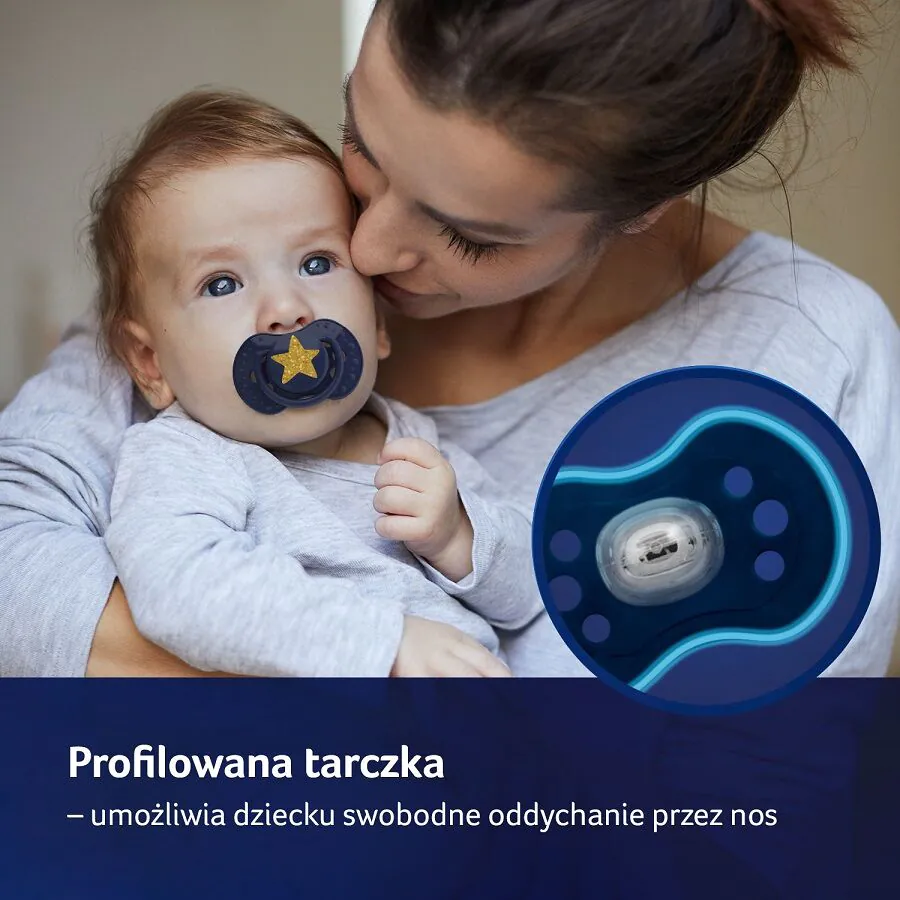 Lovi Smoczek Silikonowy Dynamiczny Stardust Blue 6-18M