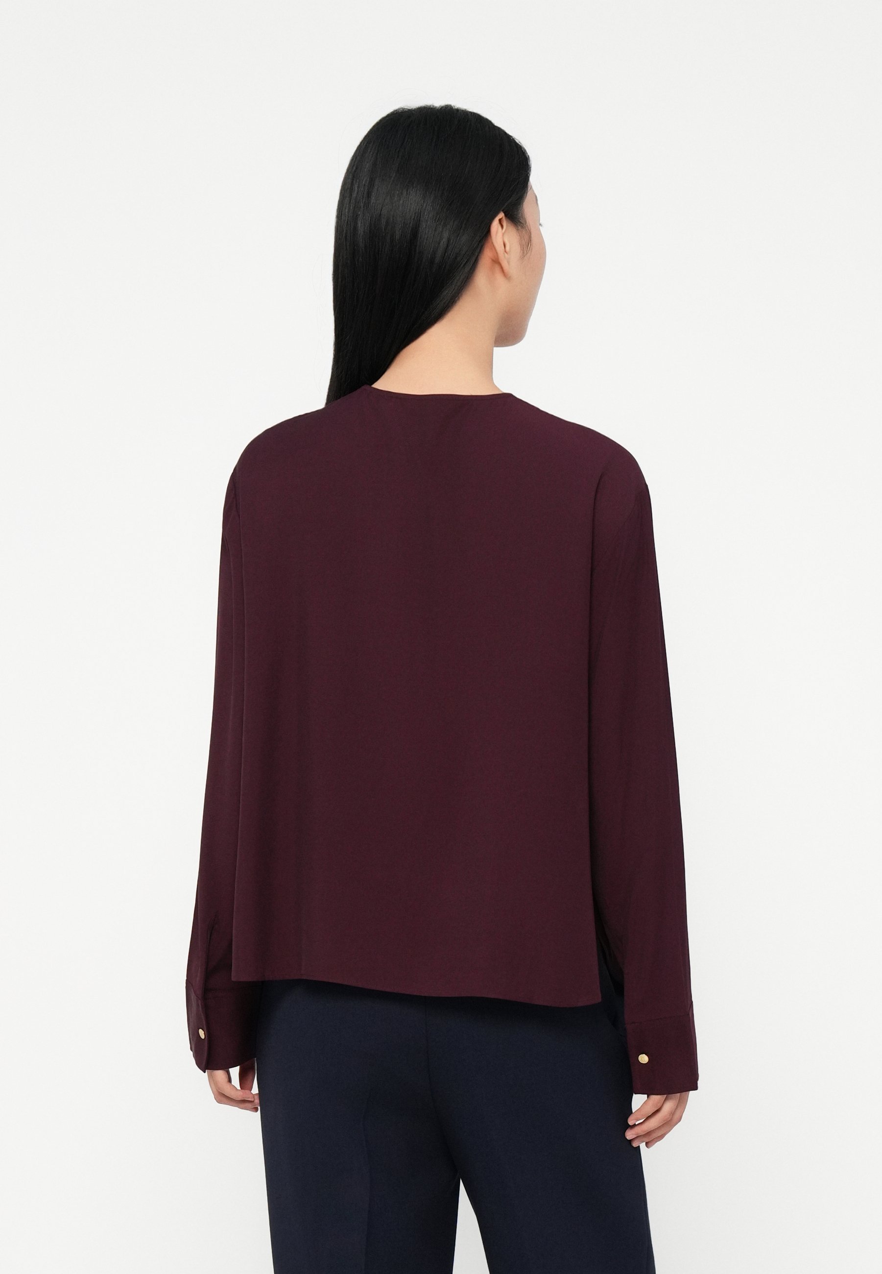 Tommy Hilfiger SOFT VIS RELAXED BLOUSE - Bluse - tiefes Burgunderrot