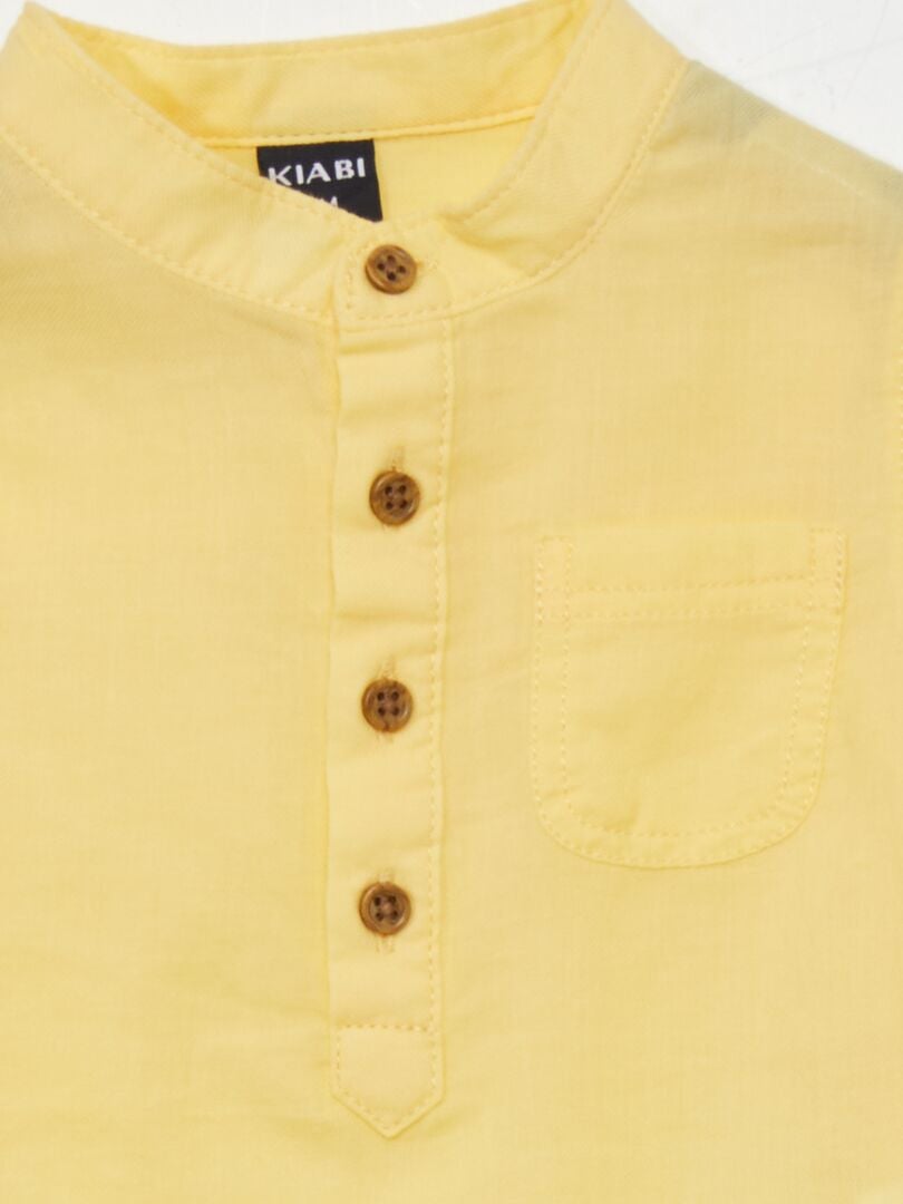 Camisa com gola Seraph - AMARELA
