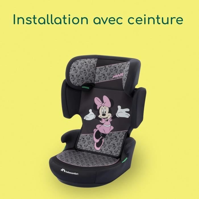 BEBECONFORT DISNEY© Road Safe i-Size Minnie Silla de coche, Grupo 2/3, Elevador, 3,5 a 10/12 años, 100-150 cm, 15-36 kg, Auténtica