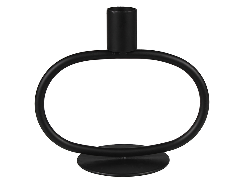 Świecznik Otto metalowy 14 cm czarny