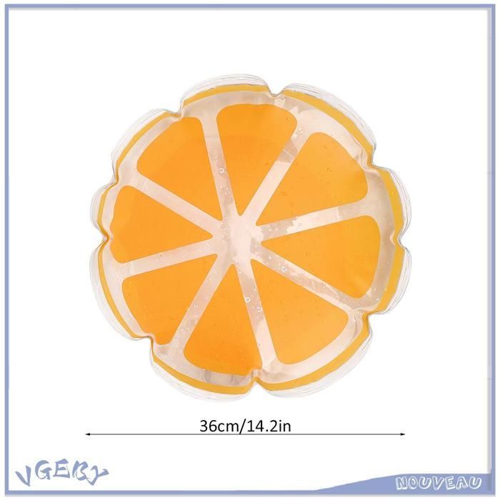 Duokon Tappetino ad Acqua, Cuscino ad Acqua Rinfrescante Portatile, Tappetino Gonfiabile Rotondo per Escursionismo, Campeggio, Attrezzatura Sportiva, Arancione