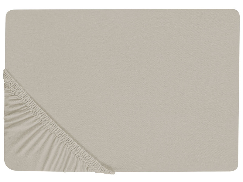 Bawełniane prześcieradło z gumką 140x200 cm szare