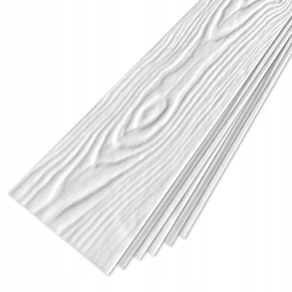 Białe Panele Ścienne 3D Kasetony Sufitowe Stara Deska P4-08 - 6Szt / 1M2
