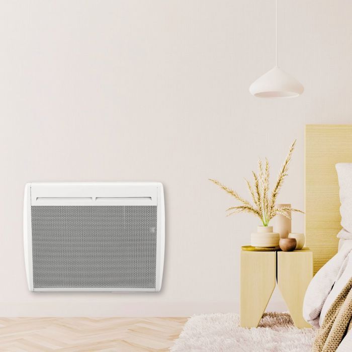 Chauffage électrique rayonnant Blanc 500W - thermostat intégré - Voltman
