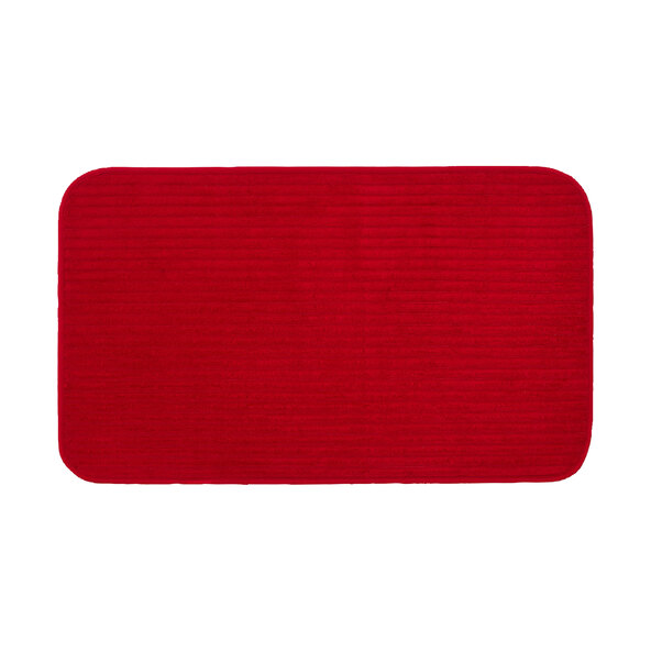 Badteppich Berlin in Cord Optik, 2er Set, 60 x 100 cm, bordeaux