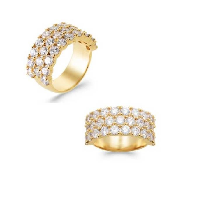 Anillo - BIJOUXIA - Circonita cúbica microengastada - Chapado en oro de 18 quilates - Unisex - Nuevo