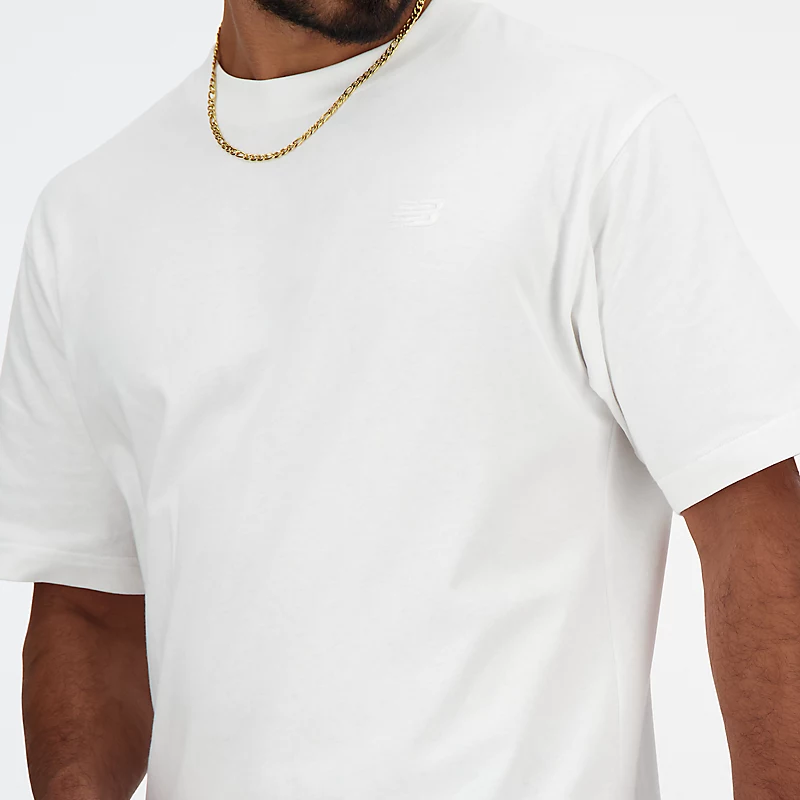Tricou sport din bumbac pentru bărbați - ALB