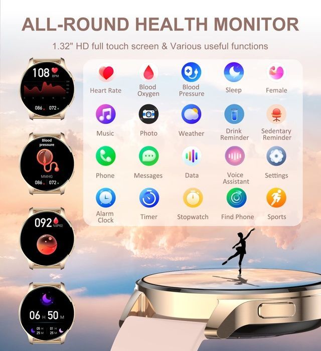 Smartwatch da donna, 1,32