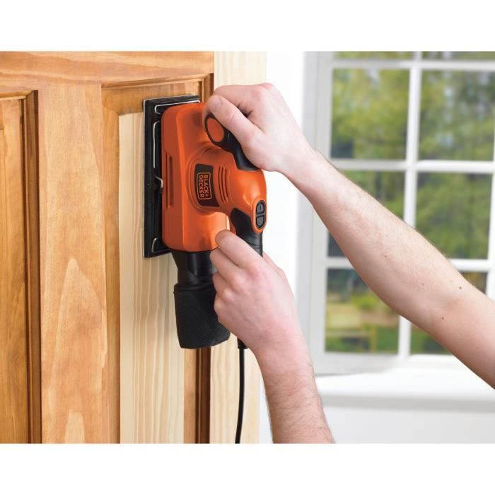 Corded orbital sander - BLACK+DECKER - KA320EKA-QS - 240W - 5 abrasives + case