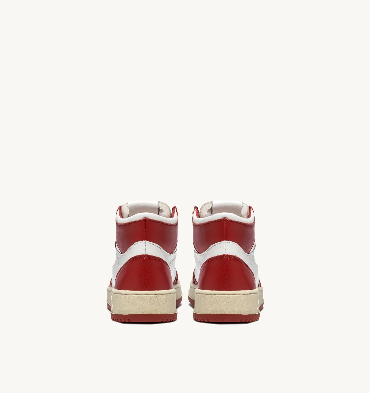 Adidași Medalist Mid din piele în două culori, alb și roșu