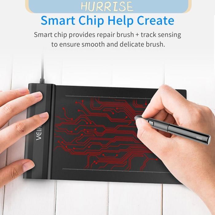 Tbest Animation Tablet, Graphic Drawing Tablet, 6 x 4 inch Active Area, 8192 Pressure Levels, Tablet Hardware, Black