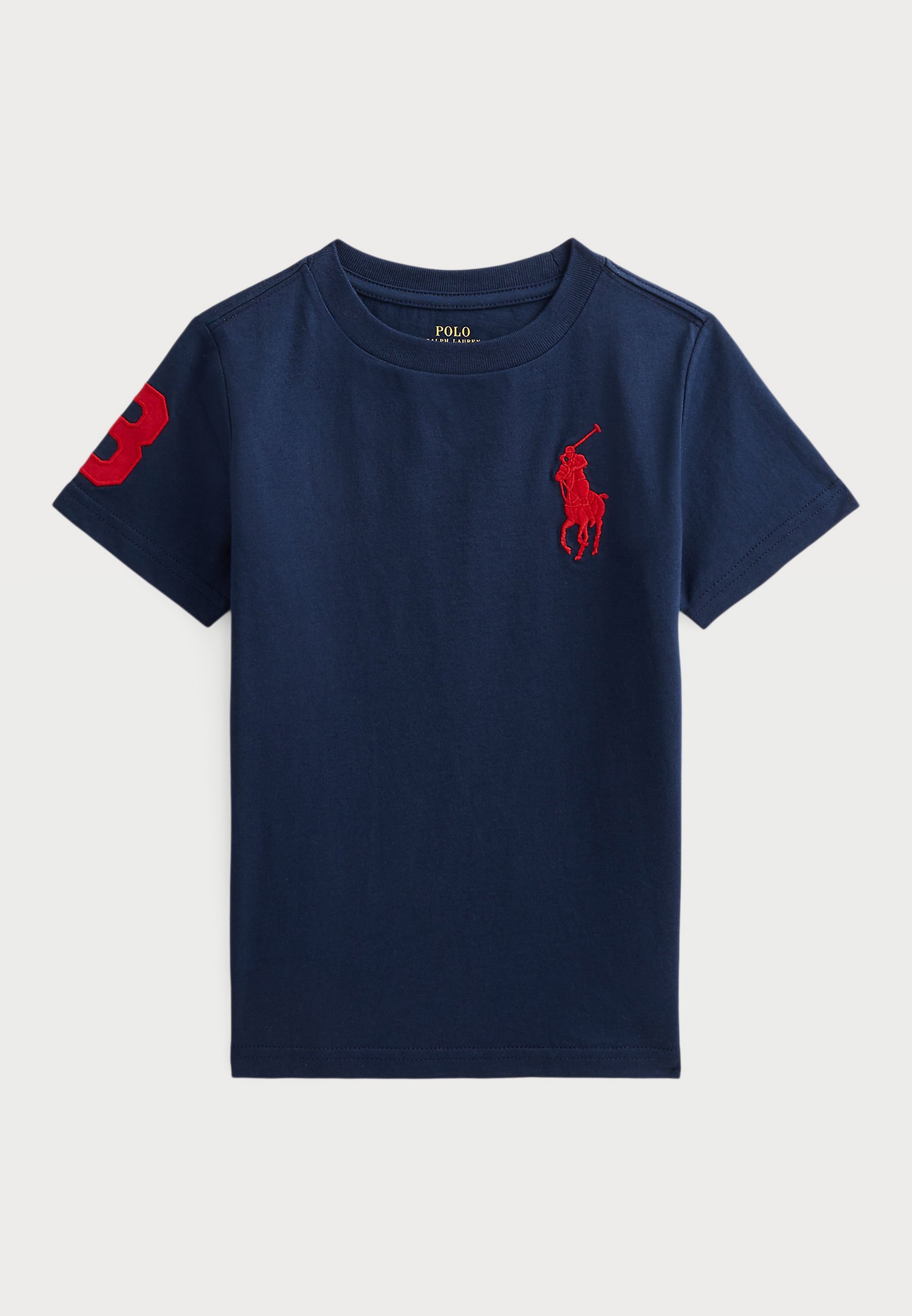 BIG PONY COTTON JERSEY TEE - Triko s potiskem - black/white