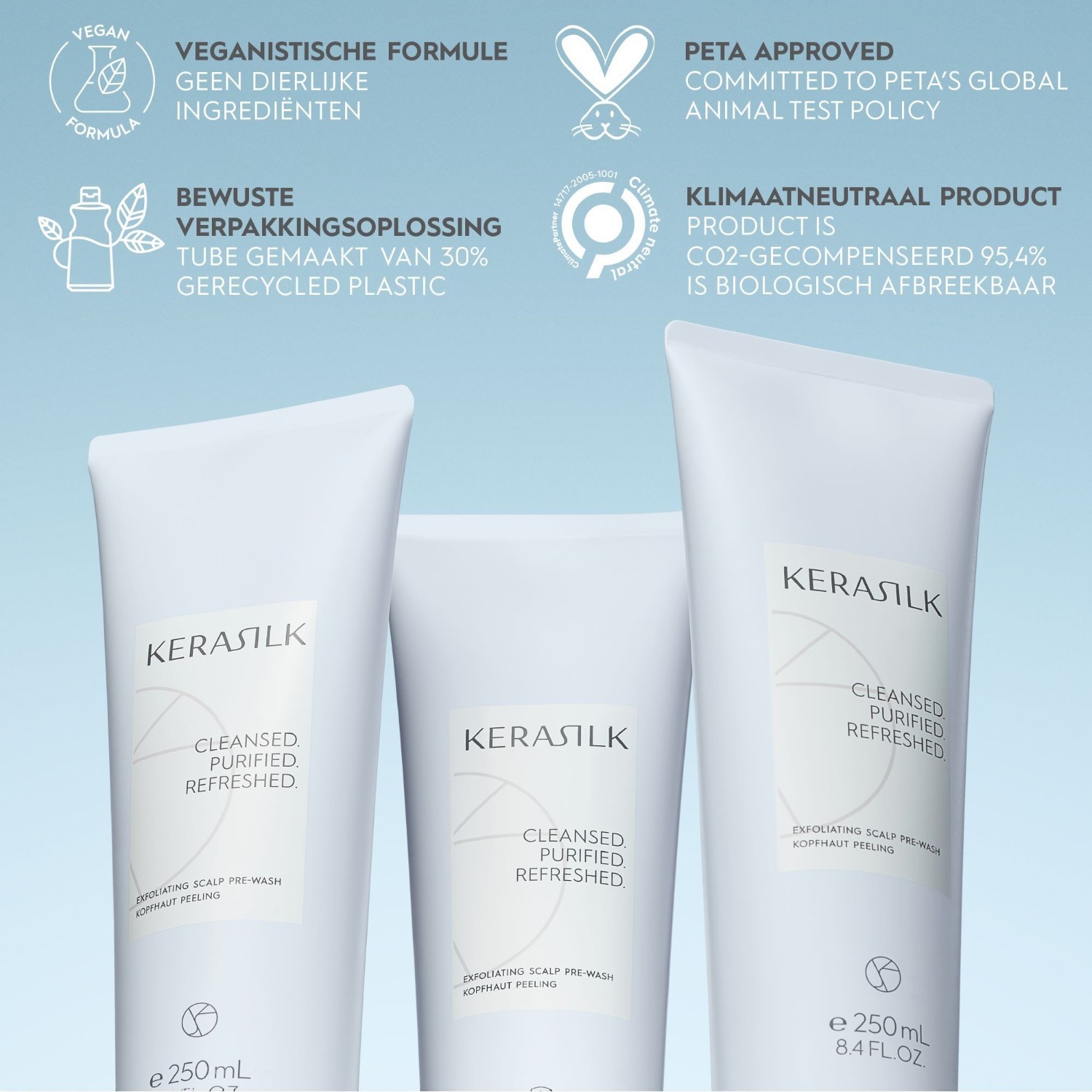 KERASILK galvas ādas kopšanas pīlinga līdzeklis pirms mazgāšanas - 250 ml