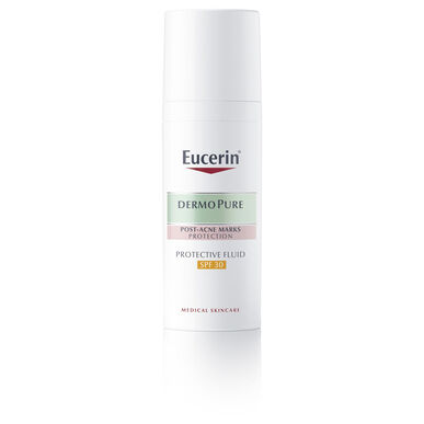 Eucerin DermoPure Post-Acne Marks -suojavoide SPF 30 tummumista ehkäisevälle nesteelle aknen jälkisille arville 50ml