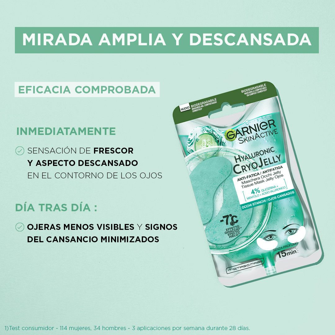 Mascarilla Skin Active Hyaluronic Cryo Jelly Eye Limpieza na tvár