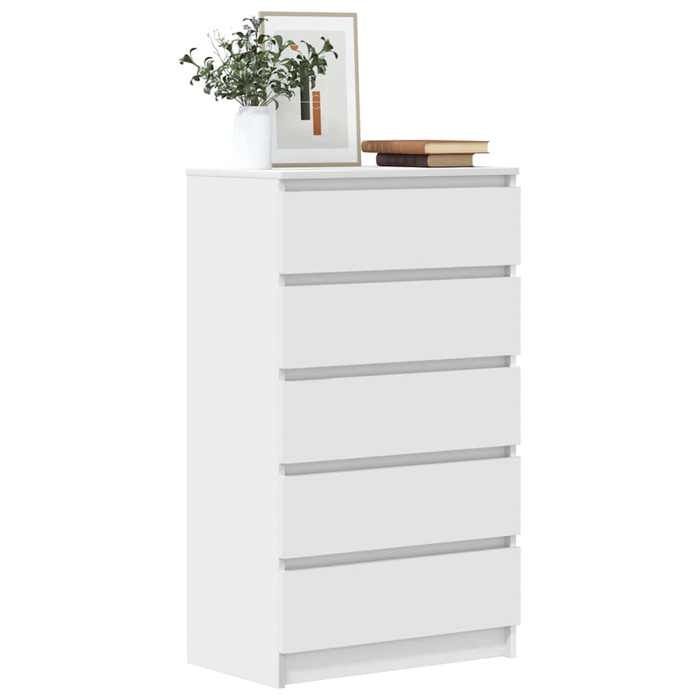 Cassettiera/Armadio da camera da letto - Mango - Bianco 60x36x103 cm - Legno ingegnerizzato M179