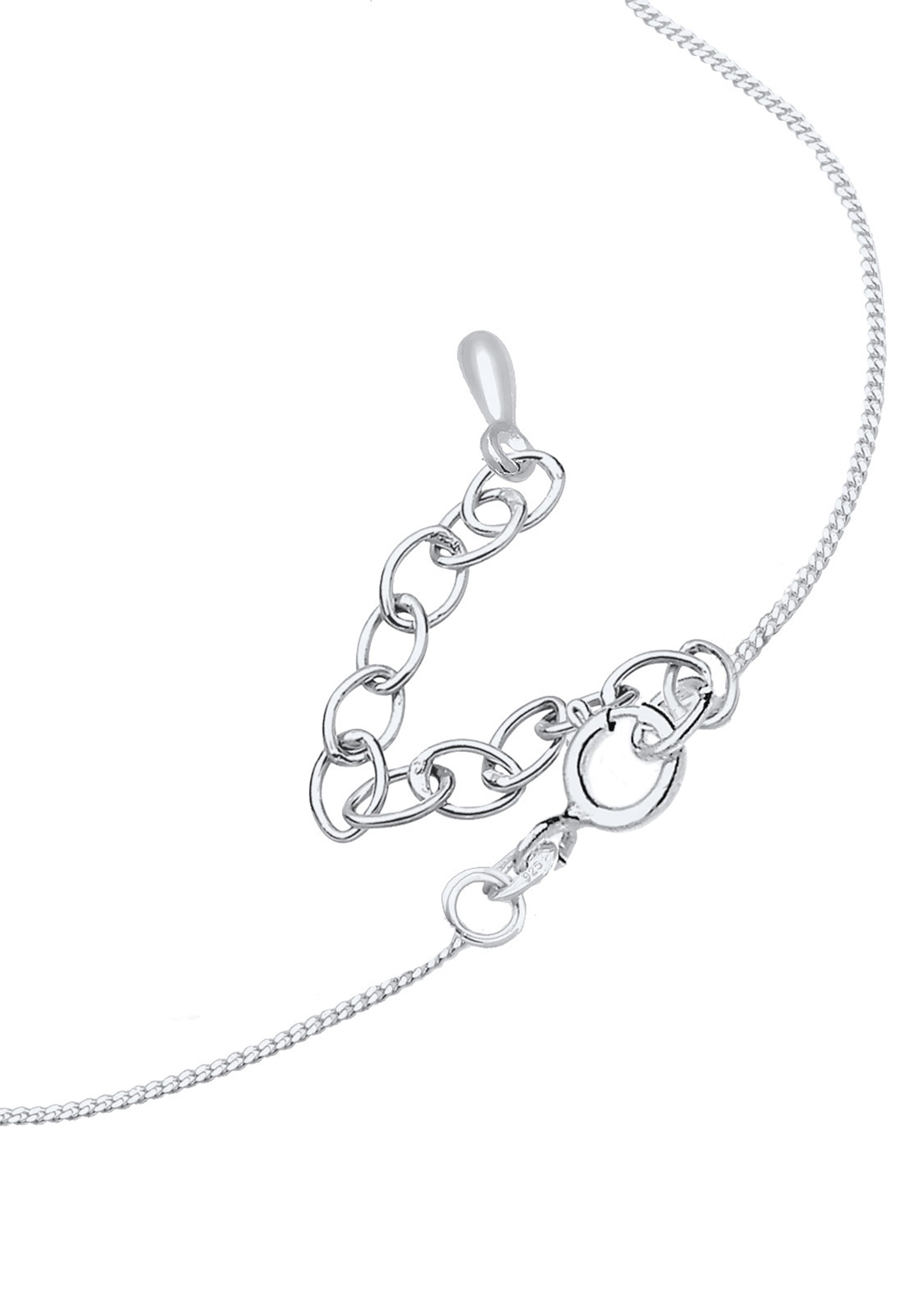 Elli Femme Choker Simple avec Cristal - (925/1000) Argent