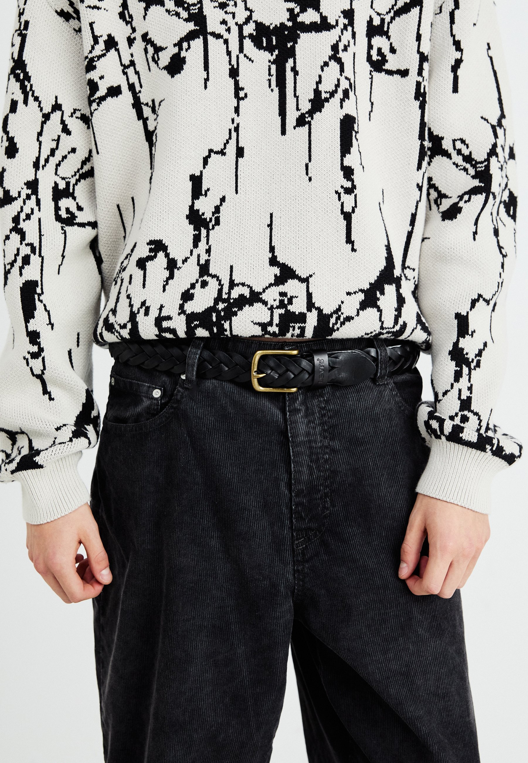 Levi's® gevlochten riem unisex - Riem - normaal zwart