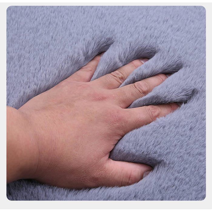 Funda protectora de felpa para asientos de coche - Protectores para asientos delanteros y traseros - Alfombrilla antideslizante - Universal (Gris, juego de 3)