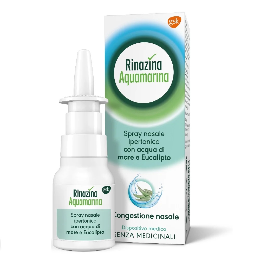 RINAZINA Rinazine Aquamarina Spray nasal hipertónico 20 ml Nariz congestionada