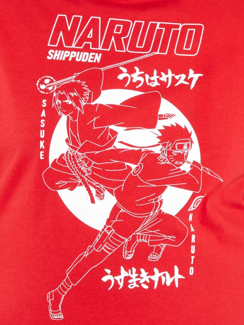 'Naruto' T-shirt met ronde hals - Oranje