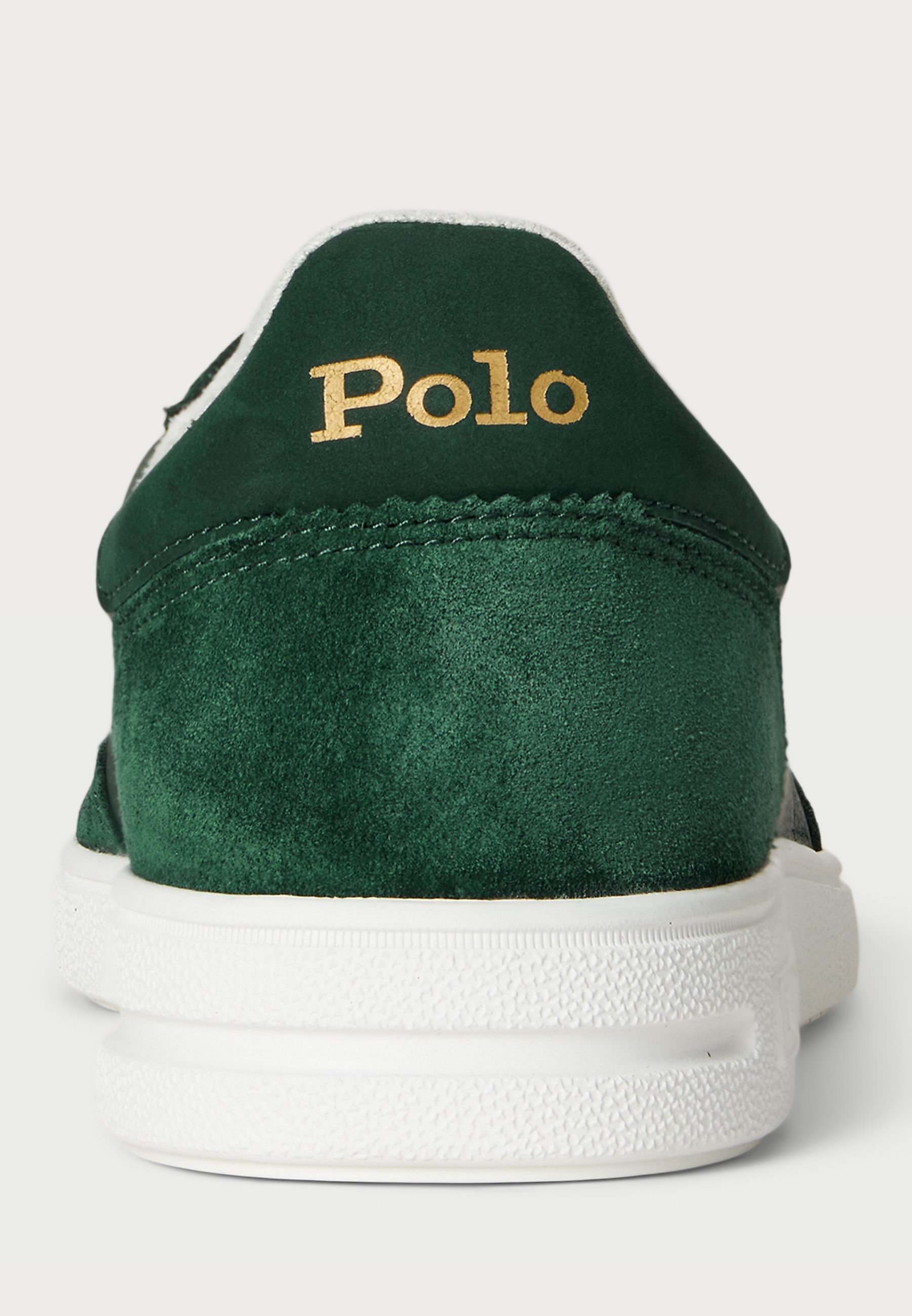 Polo Ralph Lauren BEDFORD LEATHER-SUEDE SNEAKER UNISEX - Sneakers - college green/deckwash white