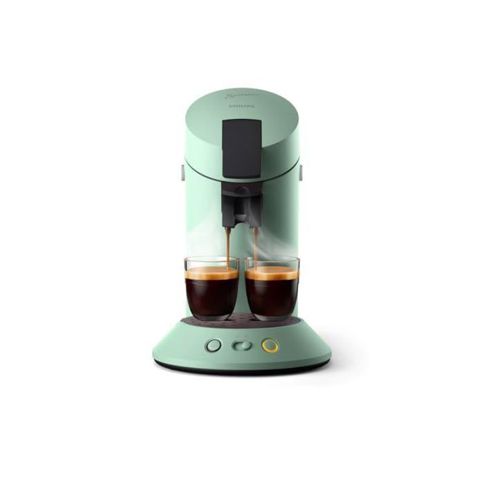 Machine à café à dosettes - Philips - Senseo Original Plus - Coffee Boost - 2 tasses - Vert Désert