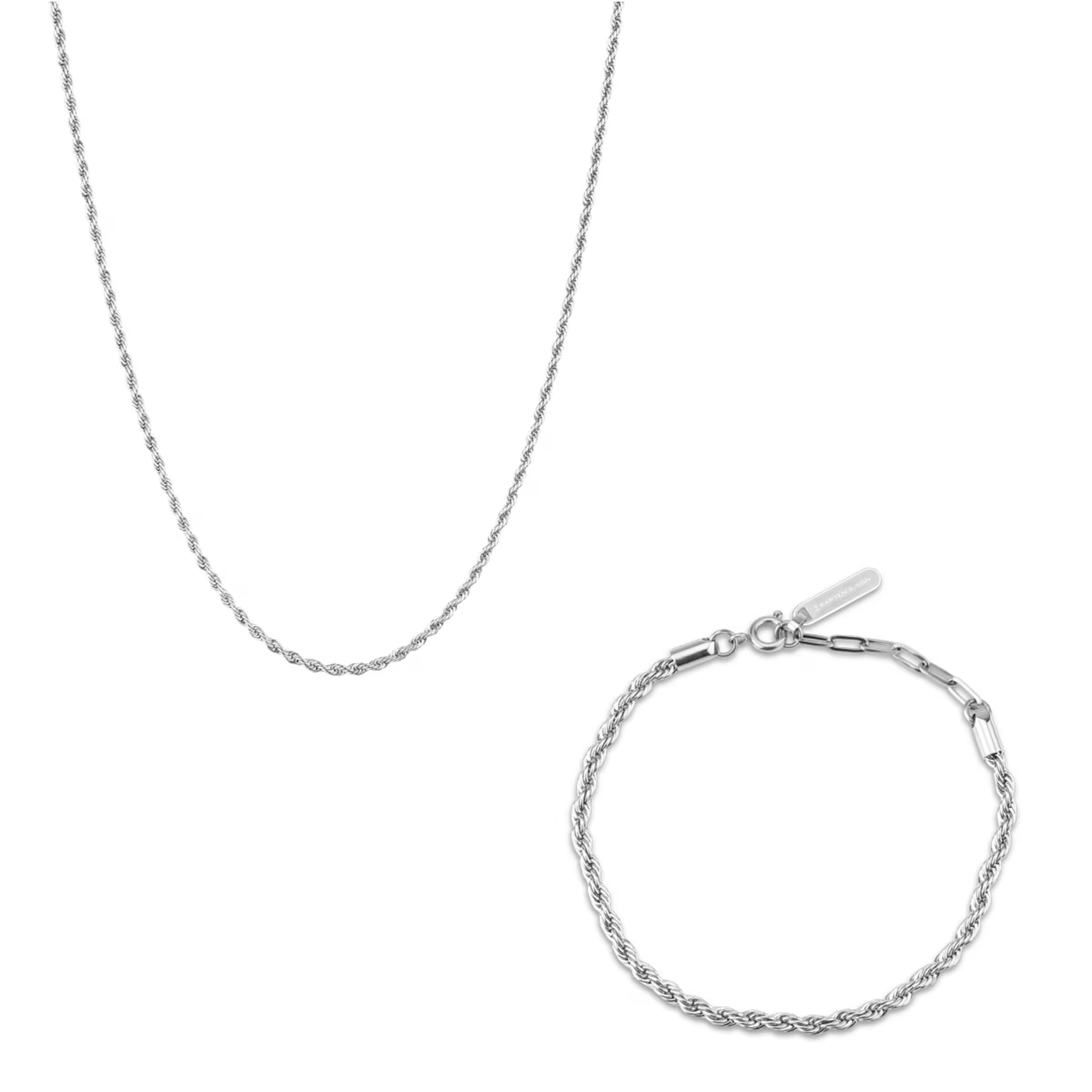 Ensemble de bijoux Helix en argent