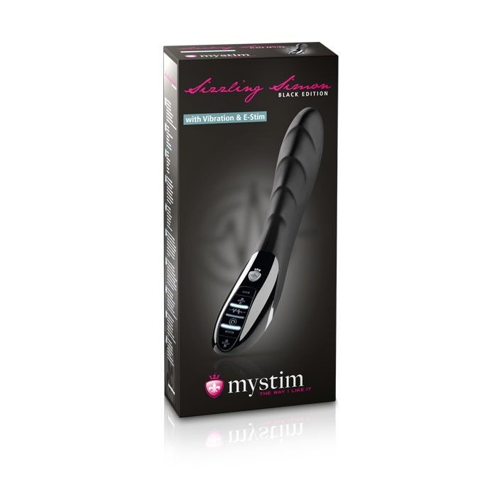 Mystim Sizzling Simon E-Stim Vibratorius czarno-czarn