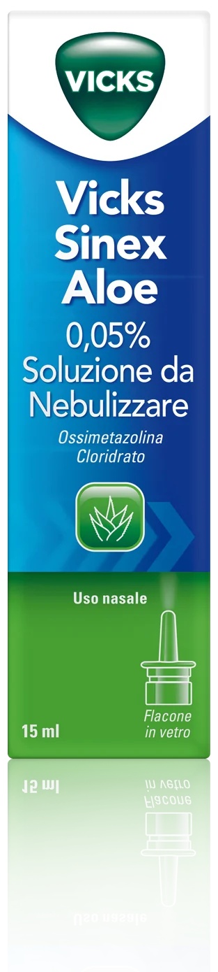 VICKS Sinex neusspray 0,05% 15 ml voor een verstopte neus met aloë vera