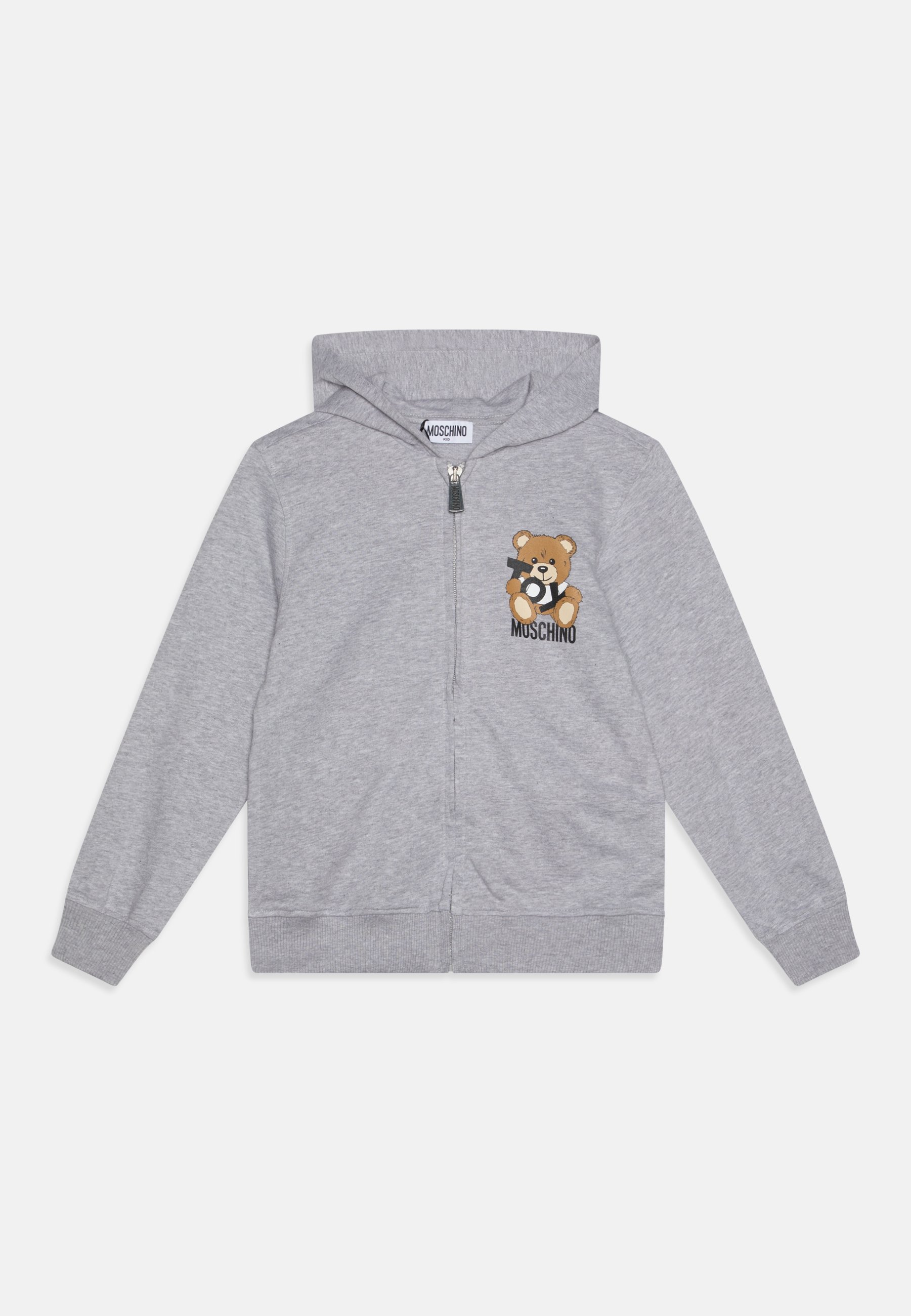 MOSCHINO ADDITION UNISEX - Sweatshirt met rits - lichtgrijs gemêleerd