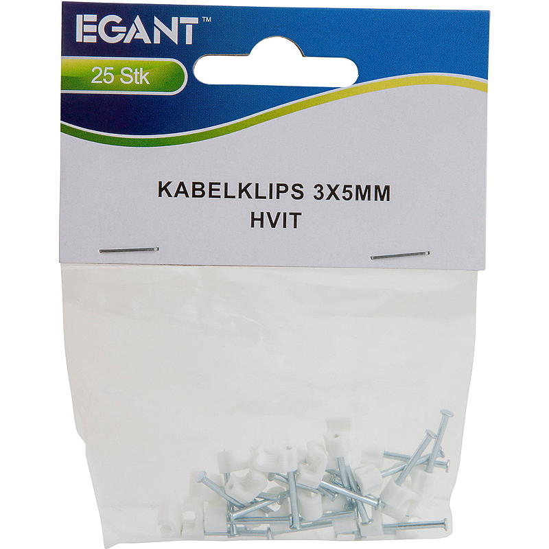 Colliers de serrage Egant, lot de 25, 3 x 5 mm, blancs