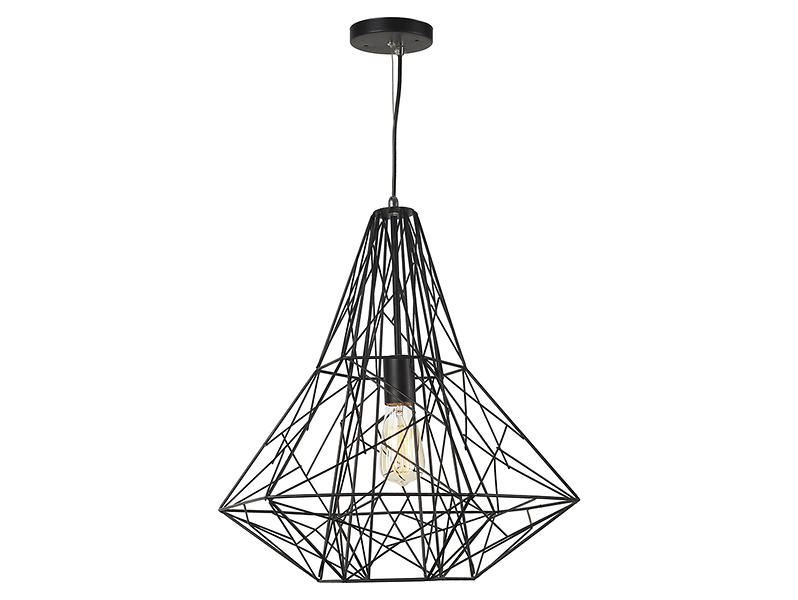 Lampa wisząca Wire metalowa czarna