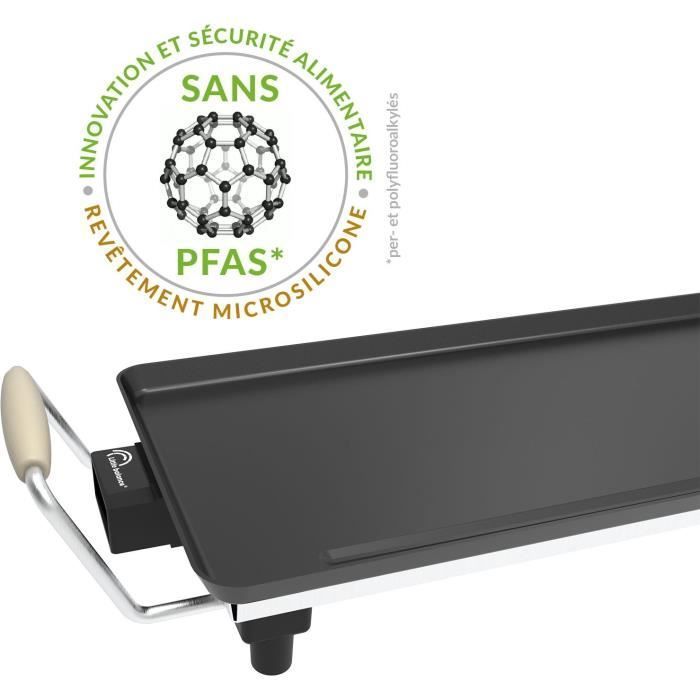 Piastra elettrica LITTLE BALANCE - Legno 90 - Superficie di cottura 90x23 cm - Rivestimento antiaderente senza PFAS - 2000 W