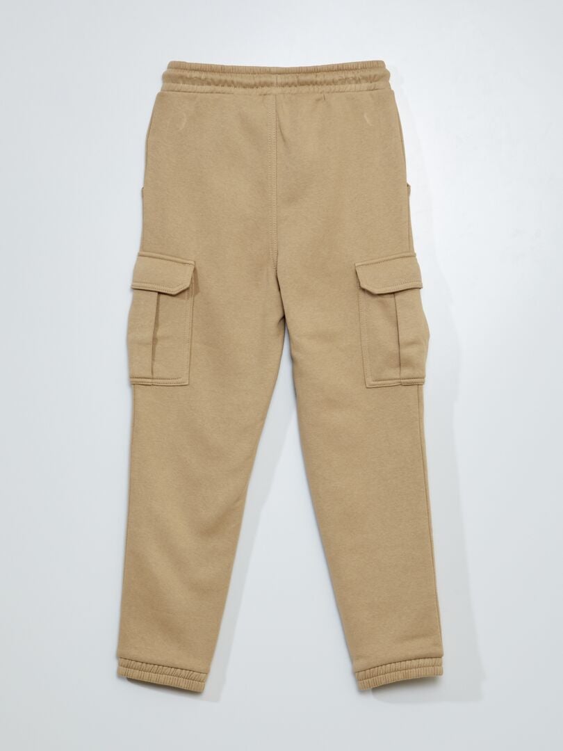 Gevlekte fleece joggingbroek - BEIGE