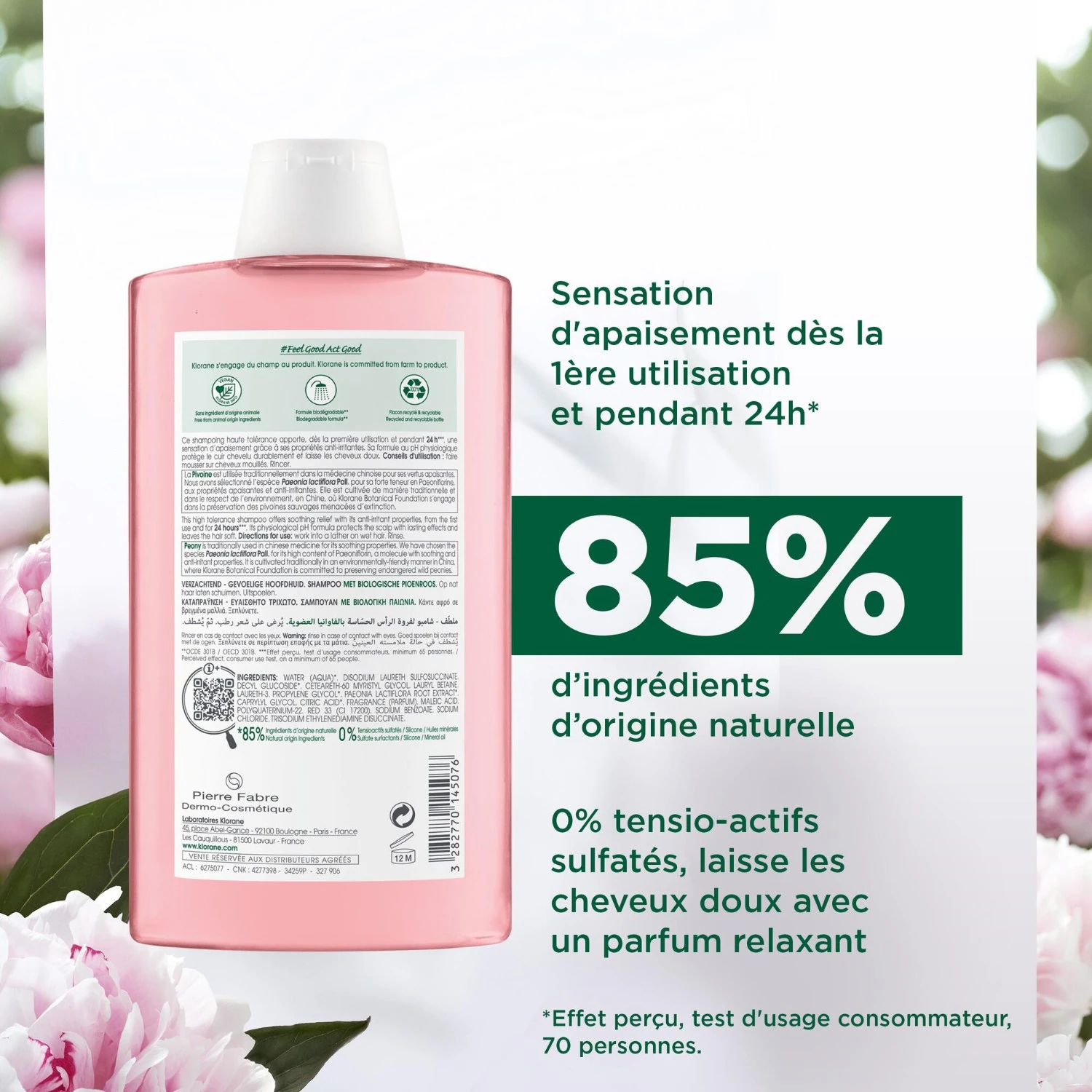 Klorane Shampoing à la Pivoine BIO