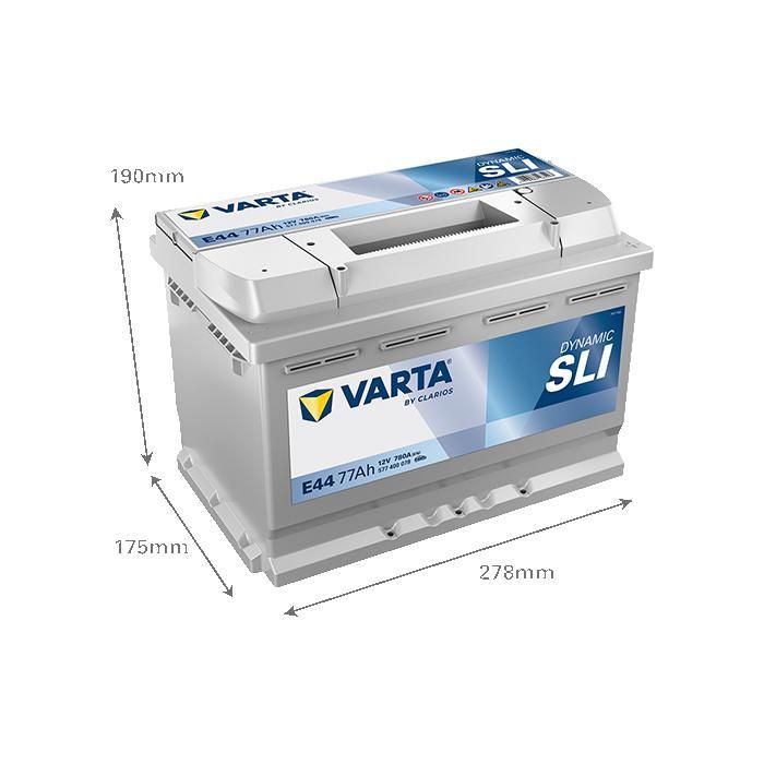 Varta Silver Dynamic L3 E44 12V 77Ah / 780A Starter Battery 577400078