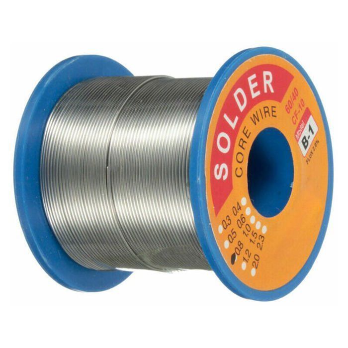 250g Solder Spool Tin-Lead 60/40 - 0.8mm Wire Rosin Core - Electronic Soldering, Circuits & PCBs
